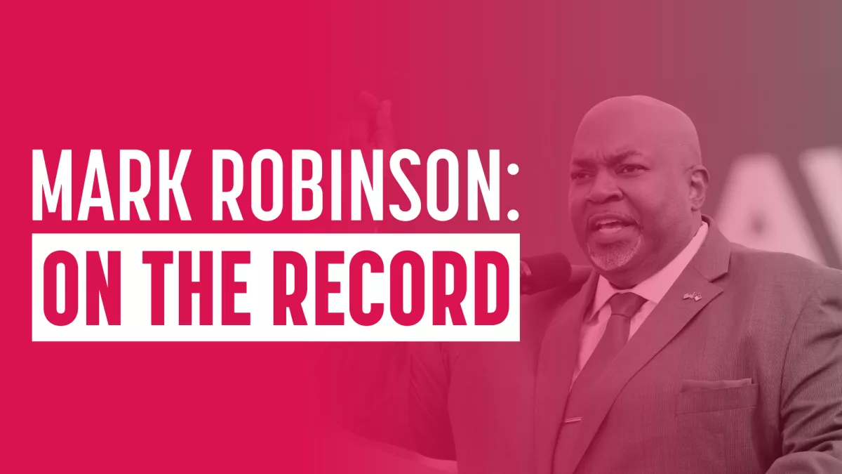 Mark Robinson on the record graphic