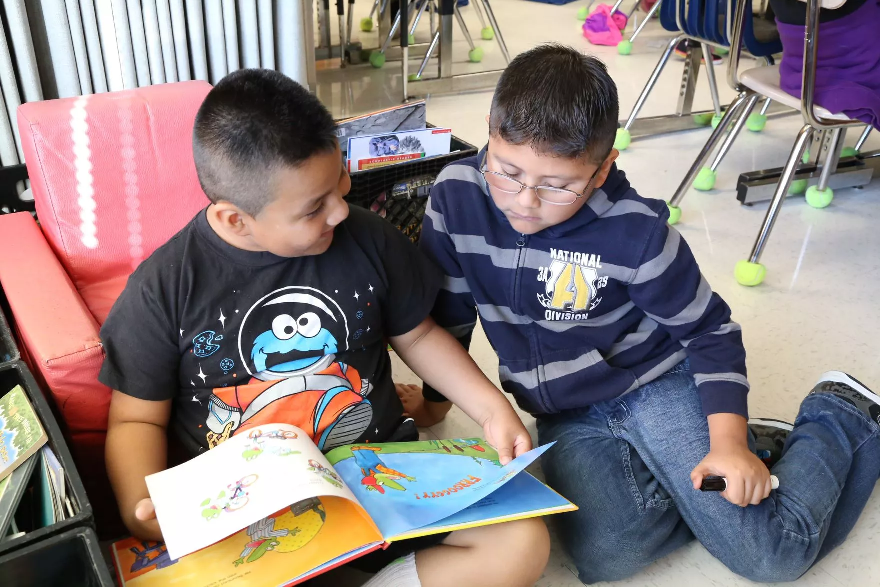 to boys reading together